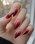 Cherry Red Almond Nail
