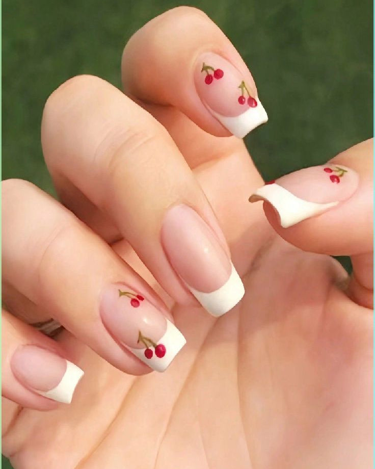 Cherry nails 💅 in love with my new nails 🍒 cherry cherry lady